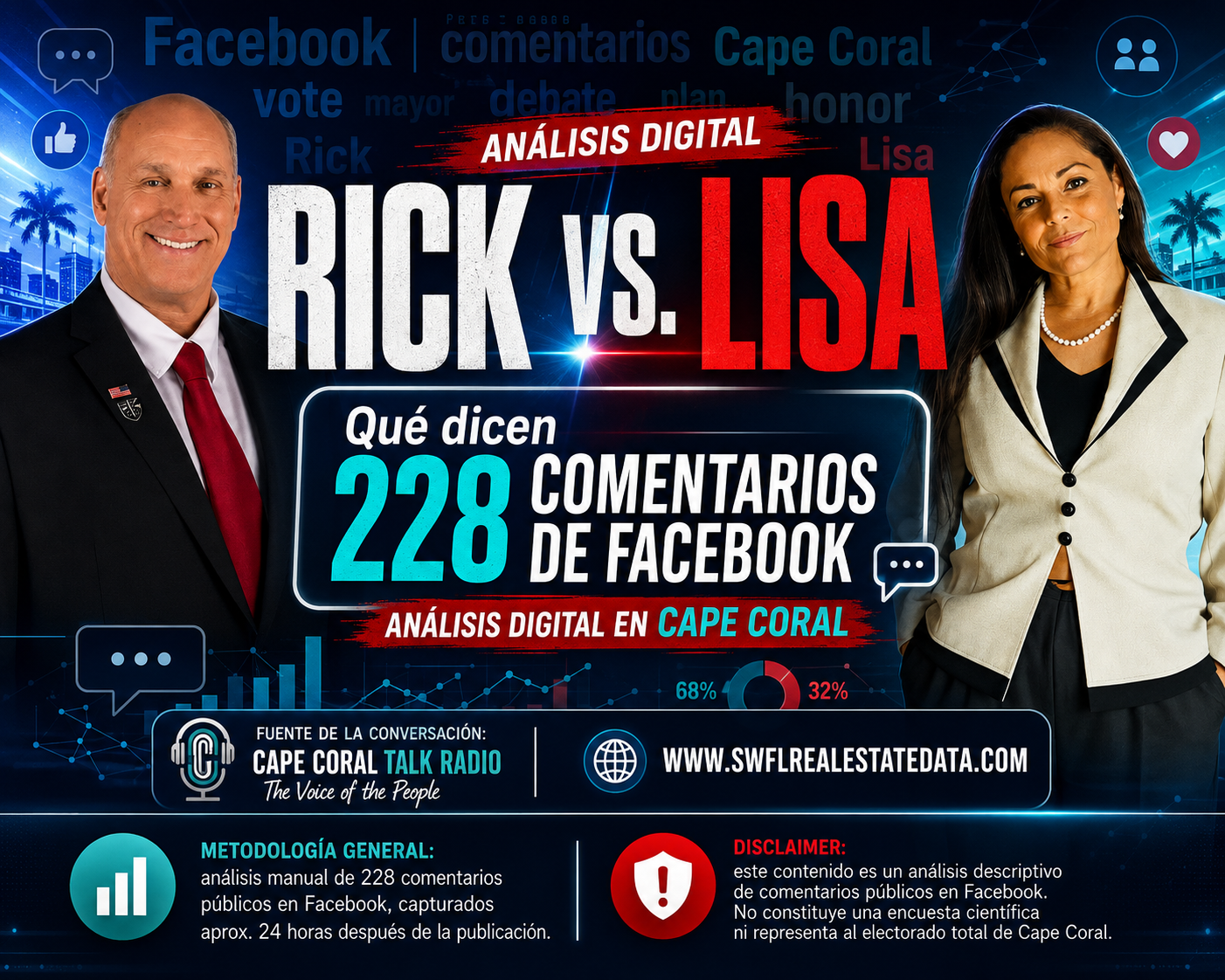 ¿Rick o Lisa? Qué dicen 228 comentarios de Facebook en Cape Coral